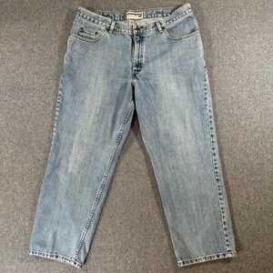 Denver Hayes Relaxed Fit Jeans Mens 38x28 Light Wash Blue Cotton Vintage Denim